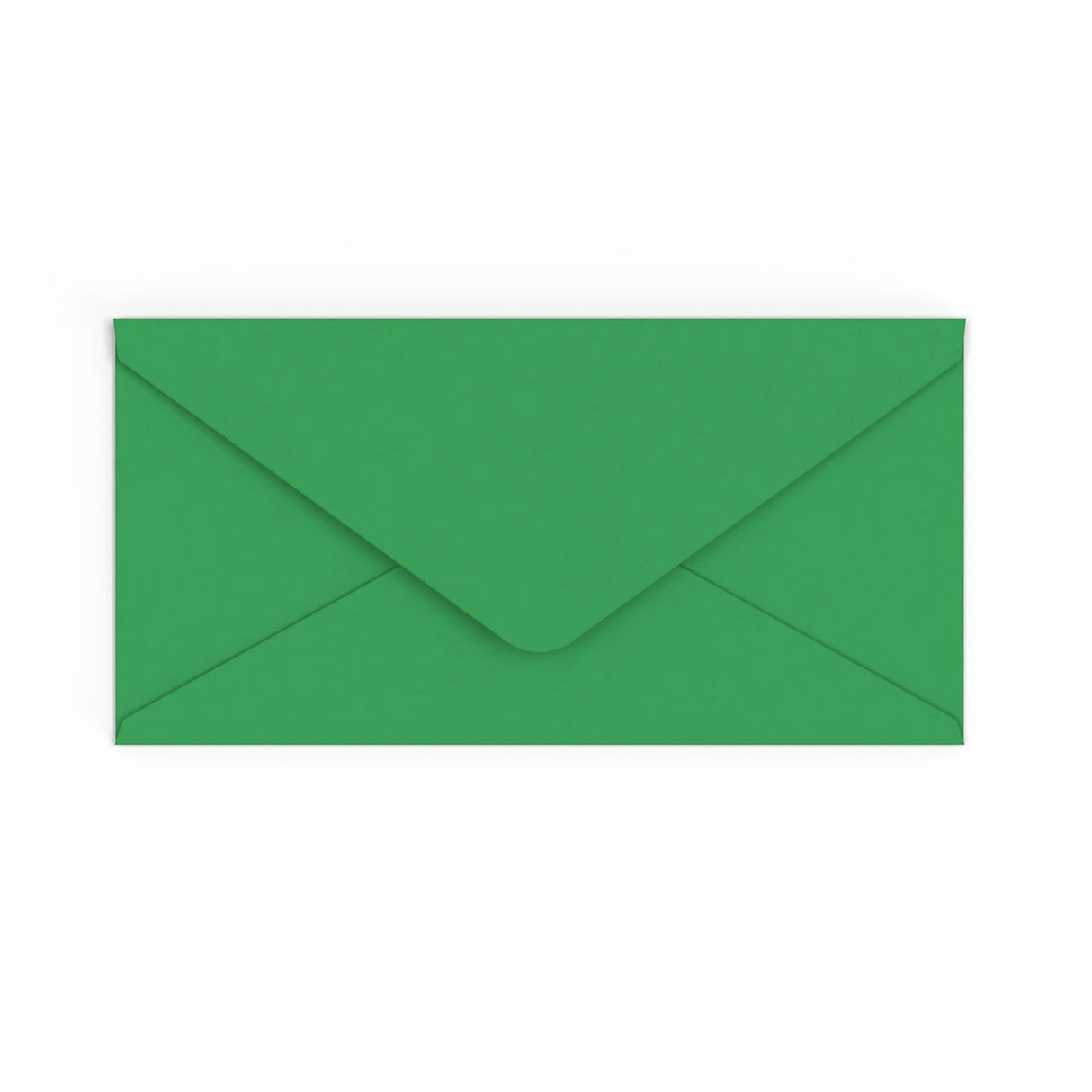 DL Kelly Green British Made Gummed V-Flap Envelope (110 x 220mm)