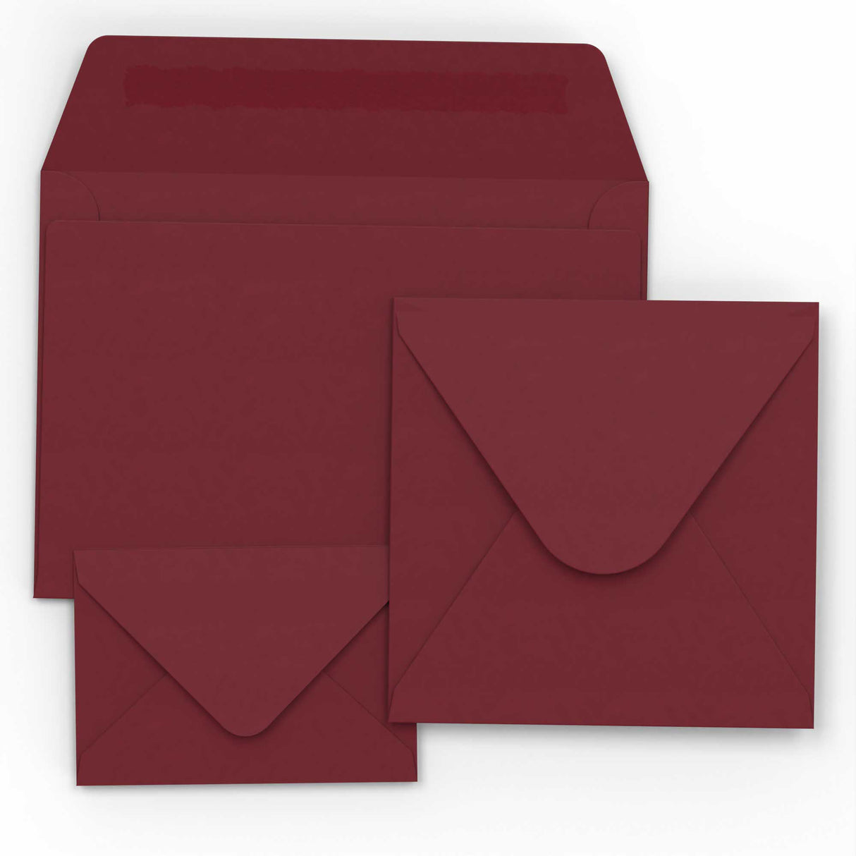 Burgundy envelopes