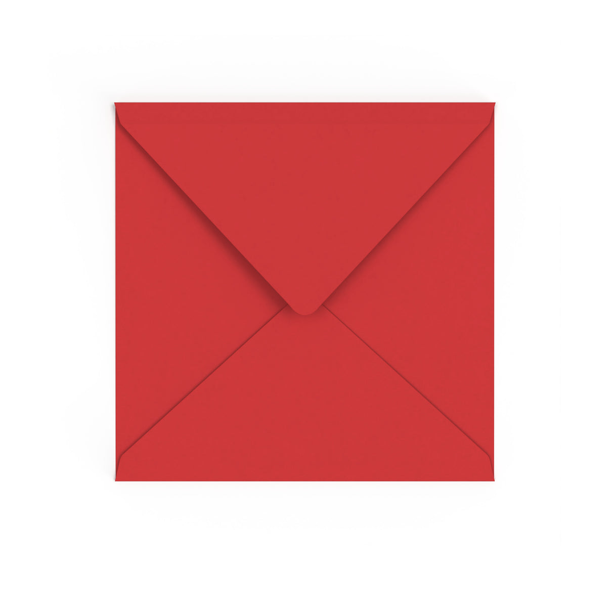 Cherry Red British Made Gummed V-Flap Envelope (155 x 155mm)