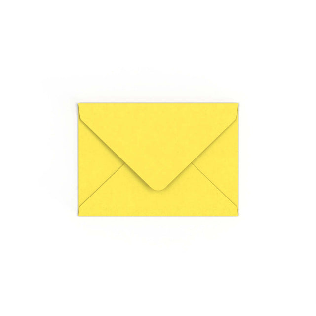 C6 Sunflower Yellow British Made Gummed V-Flap Envelope (114 x 162mm)