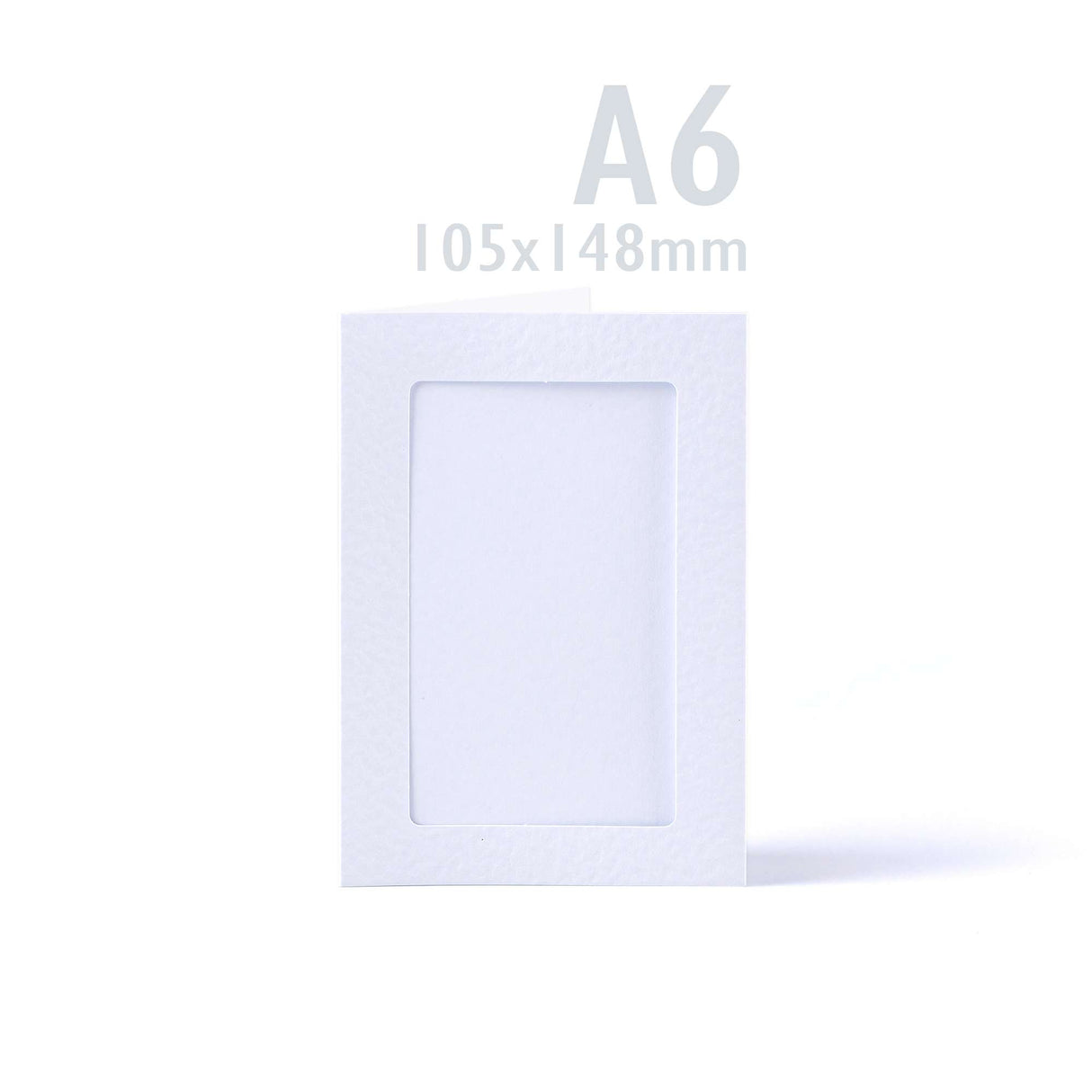 White Hammered Rectangle Aperture Cards Pack