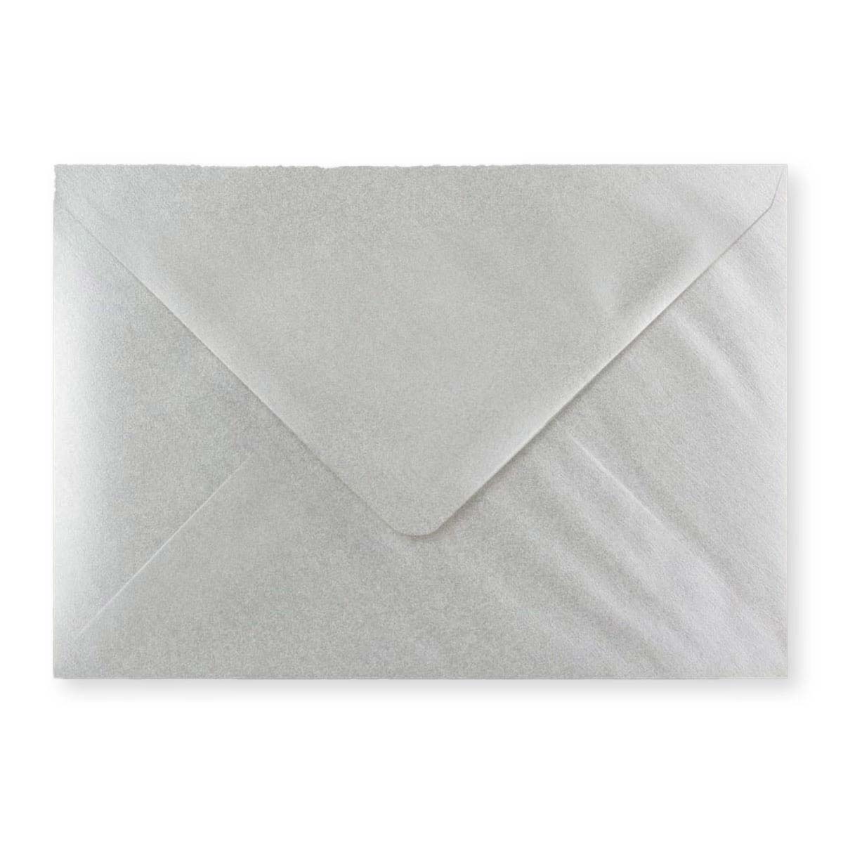 C5 Metallic Silver Gummed V-Flap Greetings Envelope (162 x 229mm)