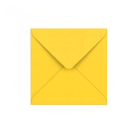 Mid Yellow Gummed V-Flap Envelope (140 x 140mm)
