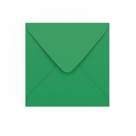 Dark Green Gummed V-Flap Envelope (155 x 155mm)