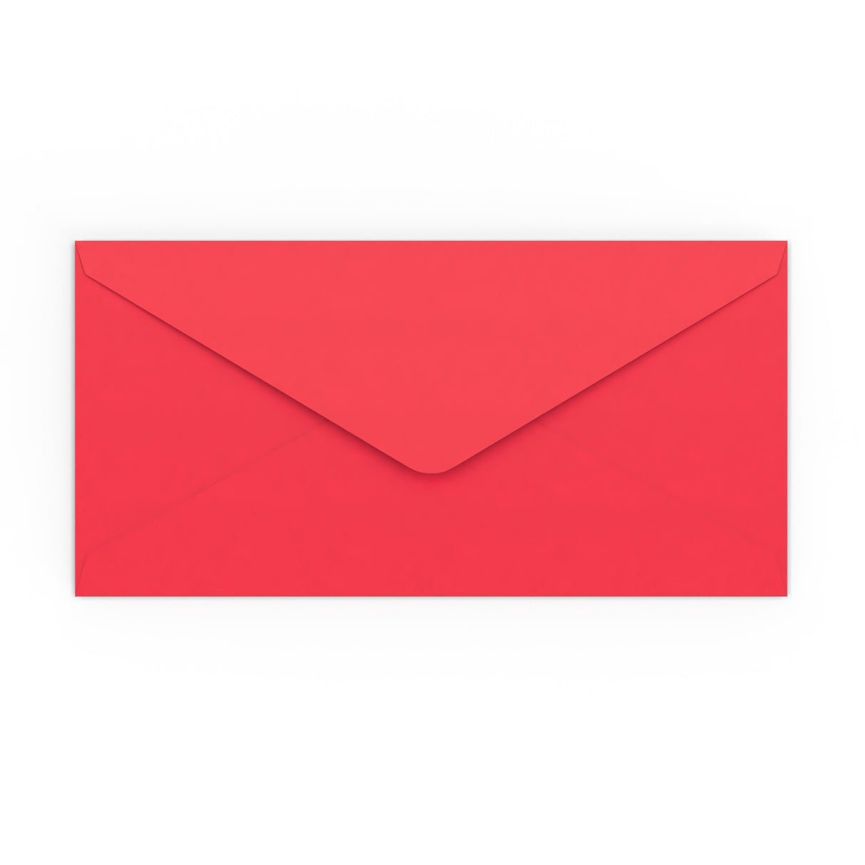 DL Bright Red Gummed V-Flap Envelope (110 x 220mm)