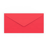 DL Bright Red Gummed V-Flap Envelope (110 x 220mm)