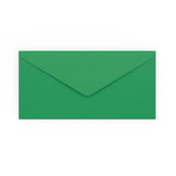 DL Dark Green Gummed V-Flap Envelope (110 x 220mm)